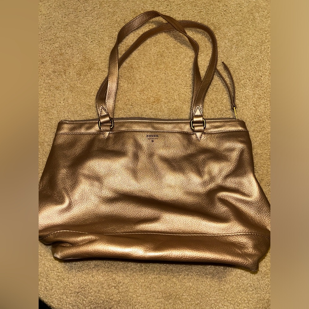 FOSSIL handbag in metallic gold